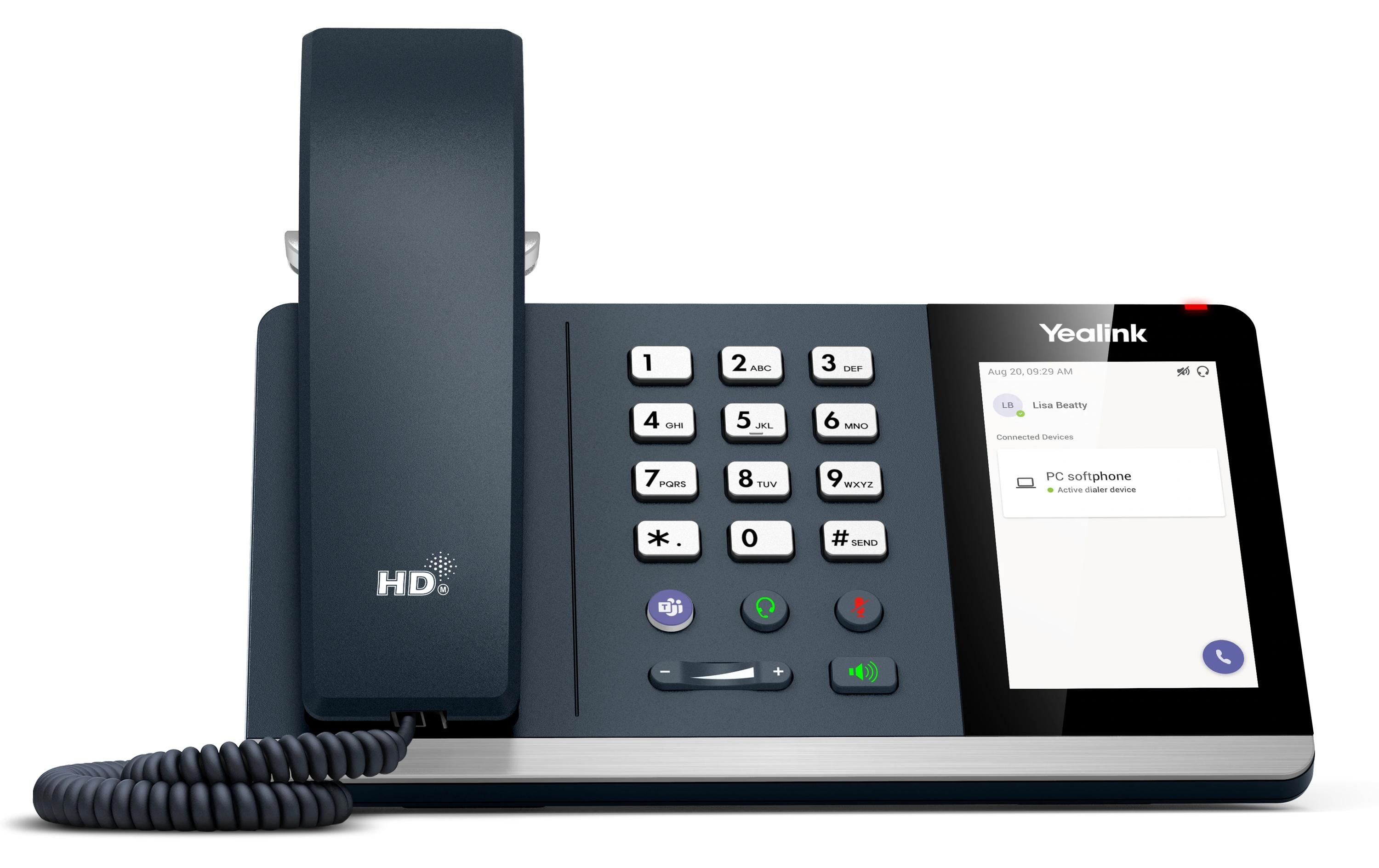 Yealink Tischtelefon MP45 Teams Edition Grau/Schwarz