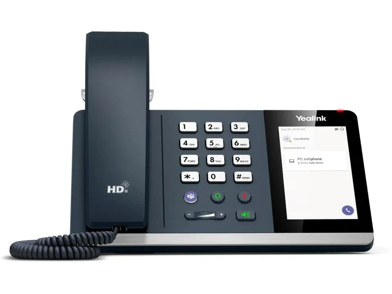 Yealink Tischtelefon MP45 Teams Edition Grau/Schwarz