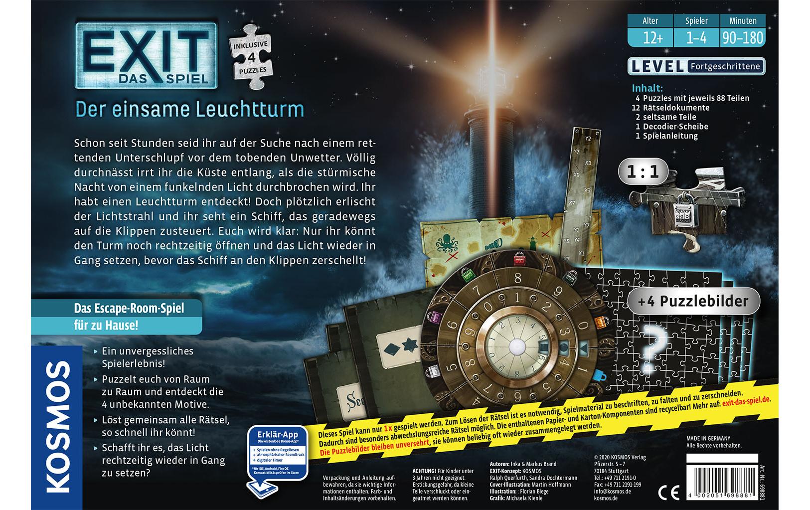 Kosmos Kennerspiel EXIT & Puzzle: Der einsame Leuchtturm Kosmos Kennerspiel EXIT & Puzzle: Der einsame Leuchtturm