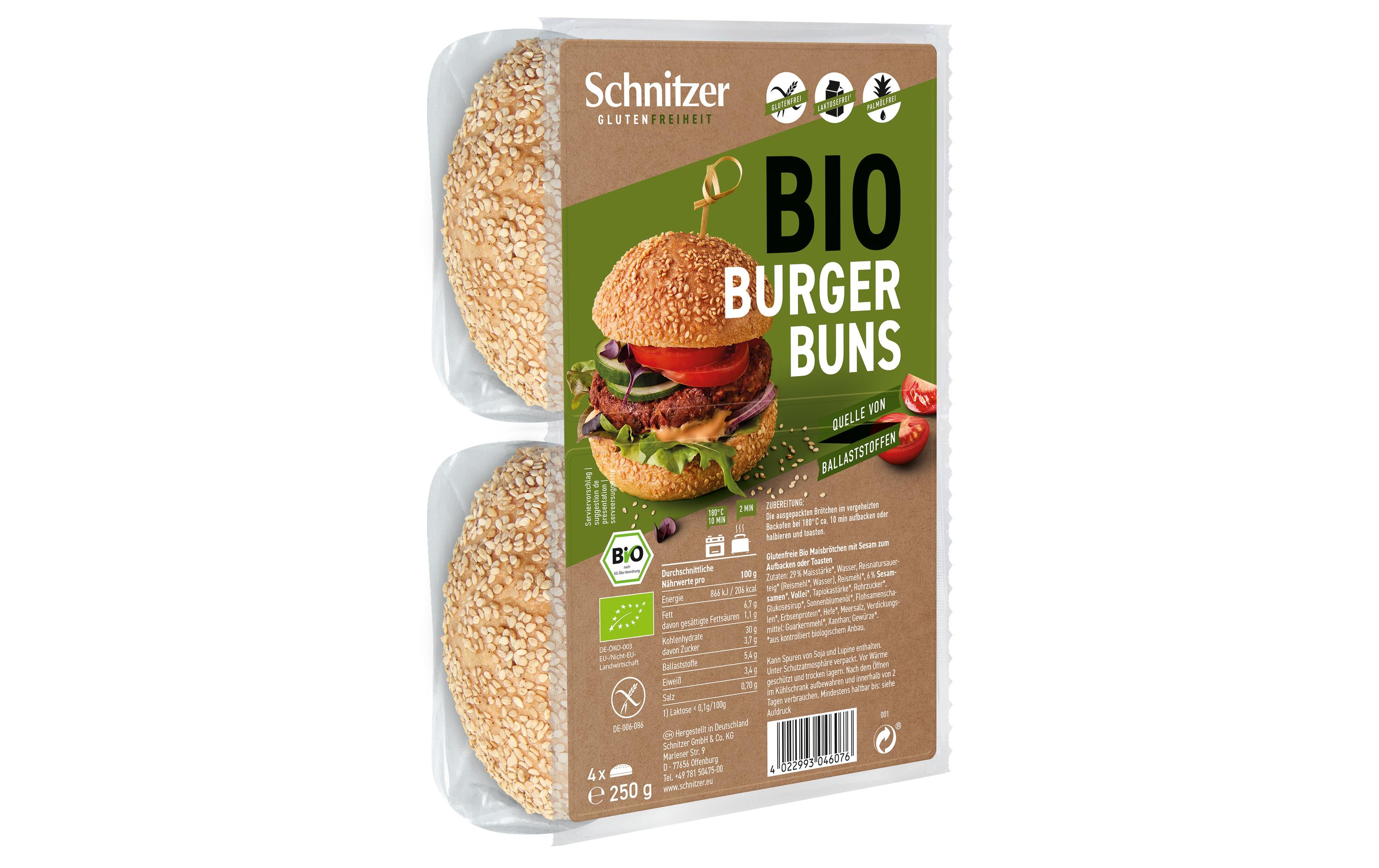 Schnitzer Bio Hamburger Buns 4 x 50 g