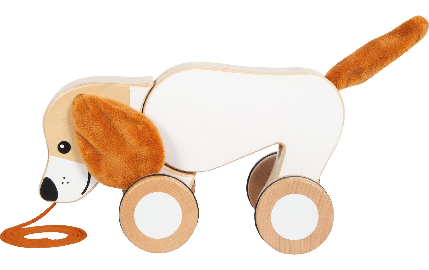 small foot Nachziehspielzeug Nachziehtier Hund mit Knisterohren