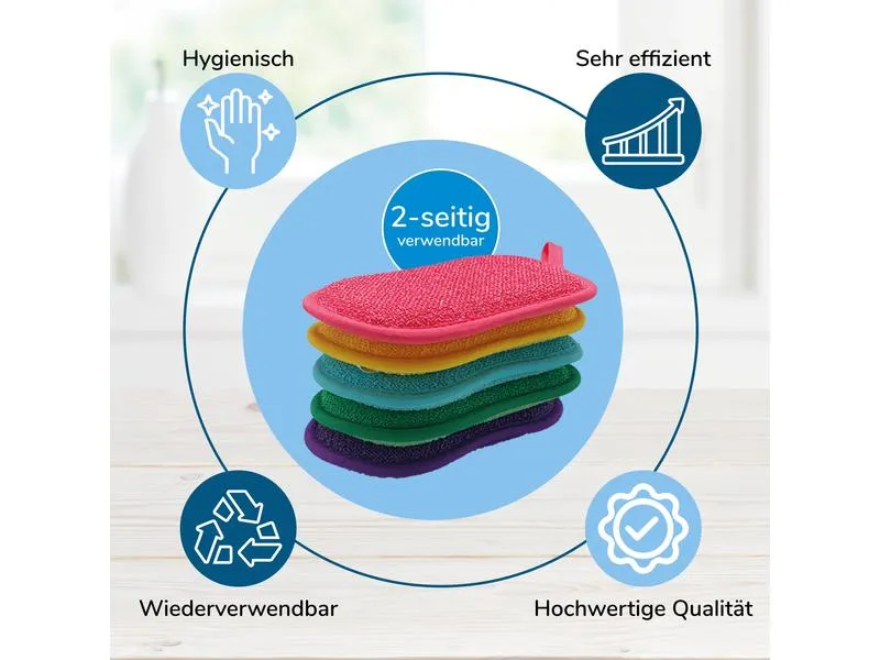 Livington Everclean Geschirrschwamm Duo Sponge 16 x 9.5 x 1.5 cm, 5 Stück Livington Everclean Geschirrschwamm Duo Sponge 16 x 9.5 x 1.5 cm, 5 Stück