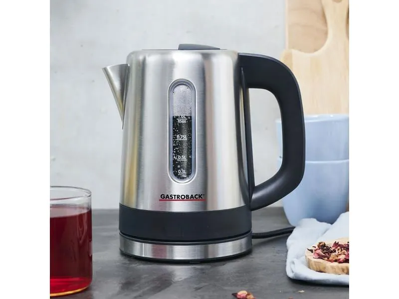 Gastroback Wasserkocher Mini 1 l, Silber
