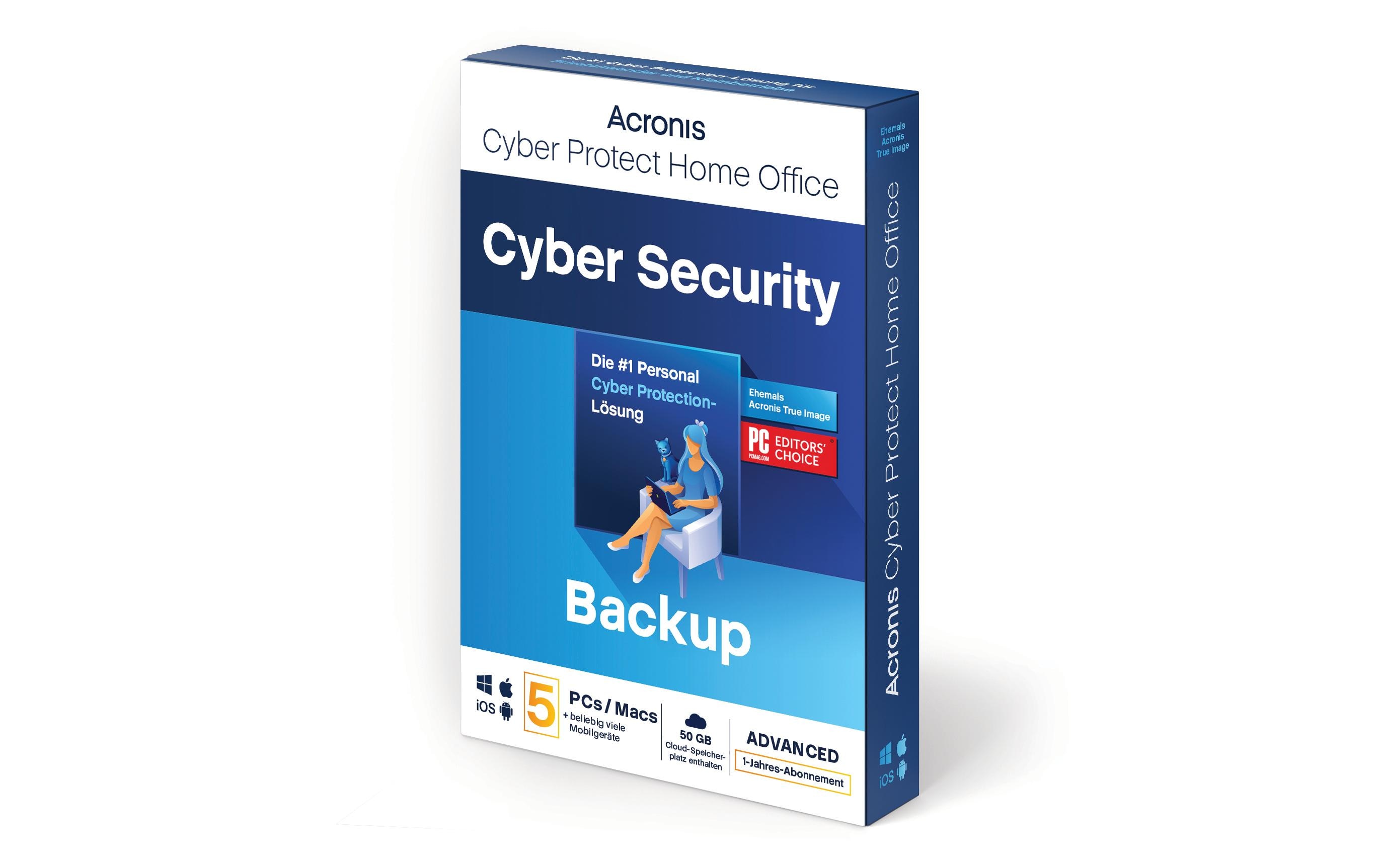Acronis Cyber Protect Home Office Security Edition Box, ABO, 5PC, 1y