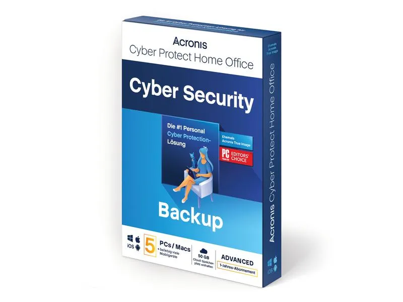Acronis Cyber Protect Home Office Security Edition Box, ABO, 5PC, 1y