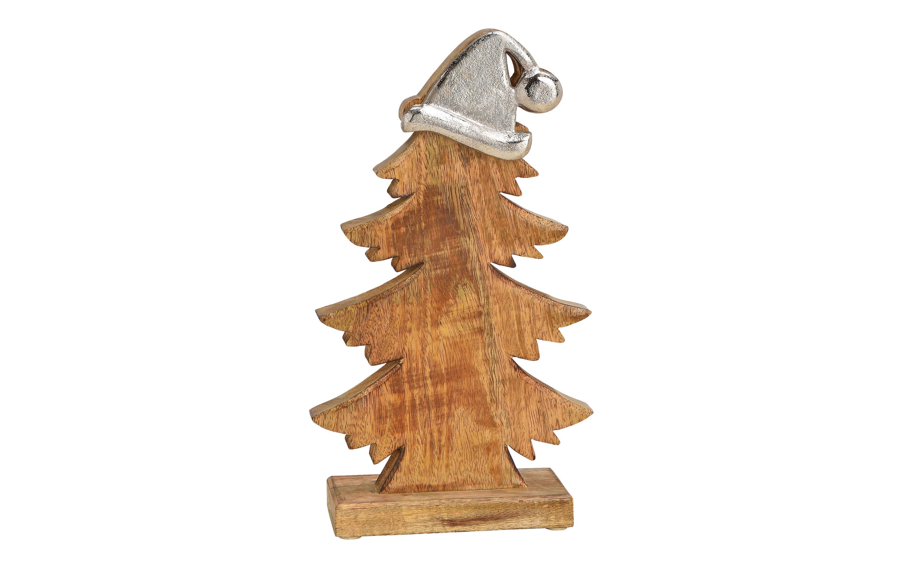 G. Wurm Weihnachtsfigur Tannenbaum Nature/Silber, 35 cm