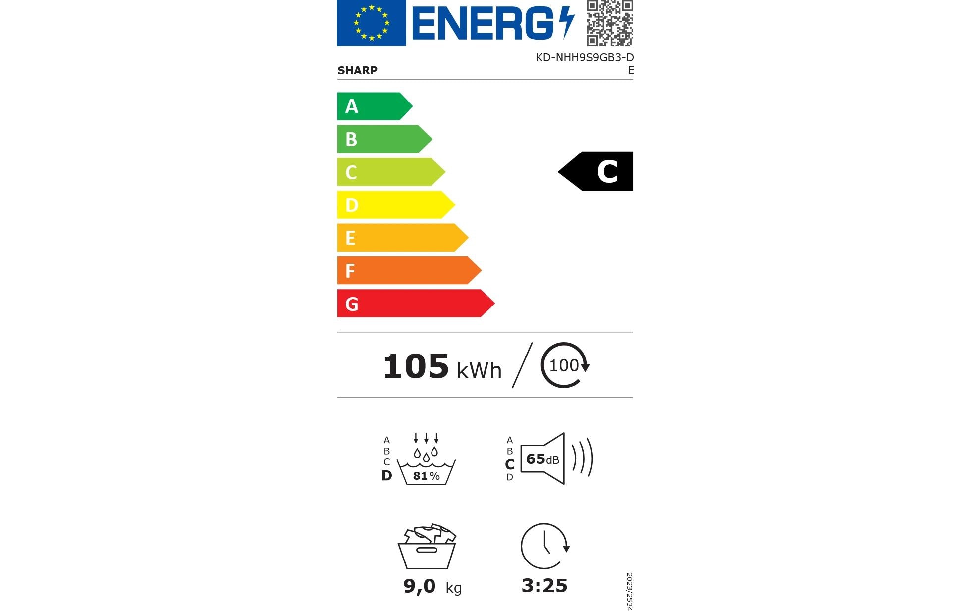Sharp Wäschetrockner KD-NHH9S9GB3 Rechts