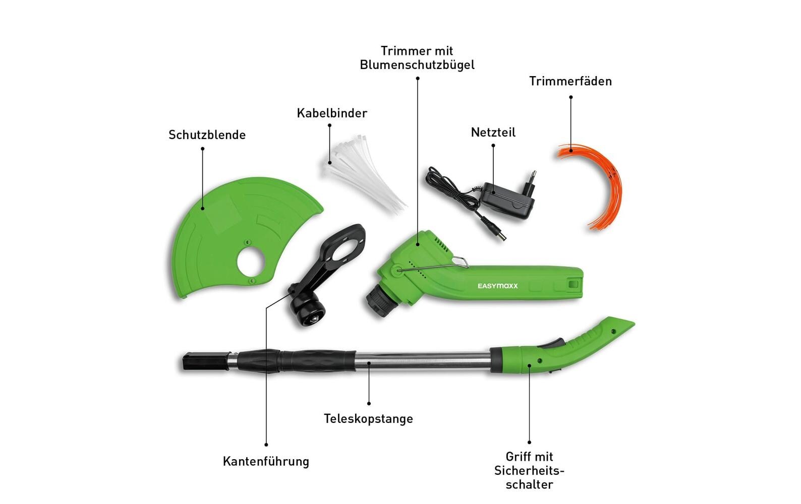 EASYmaxx Akku-Rasentrimmer – Grün