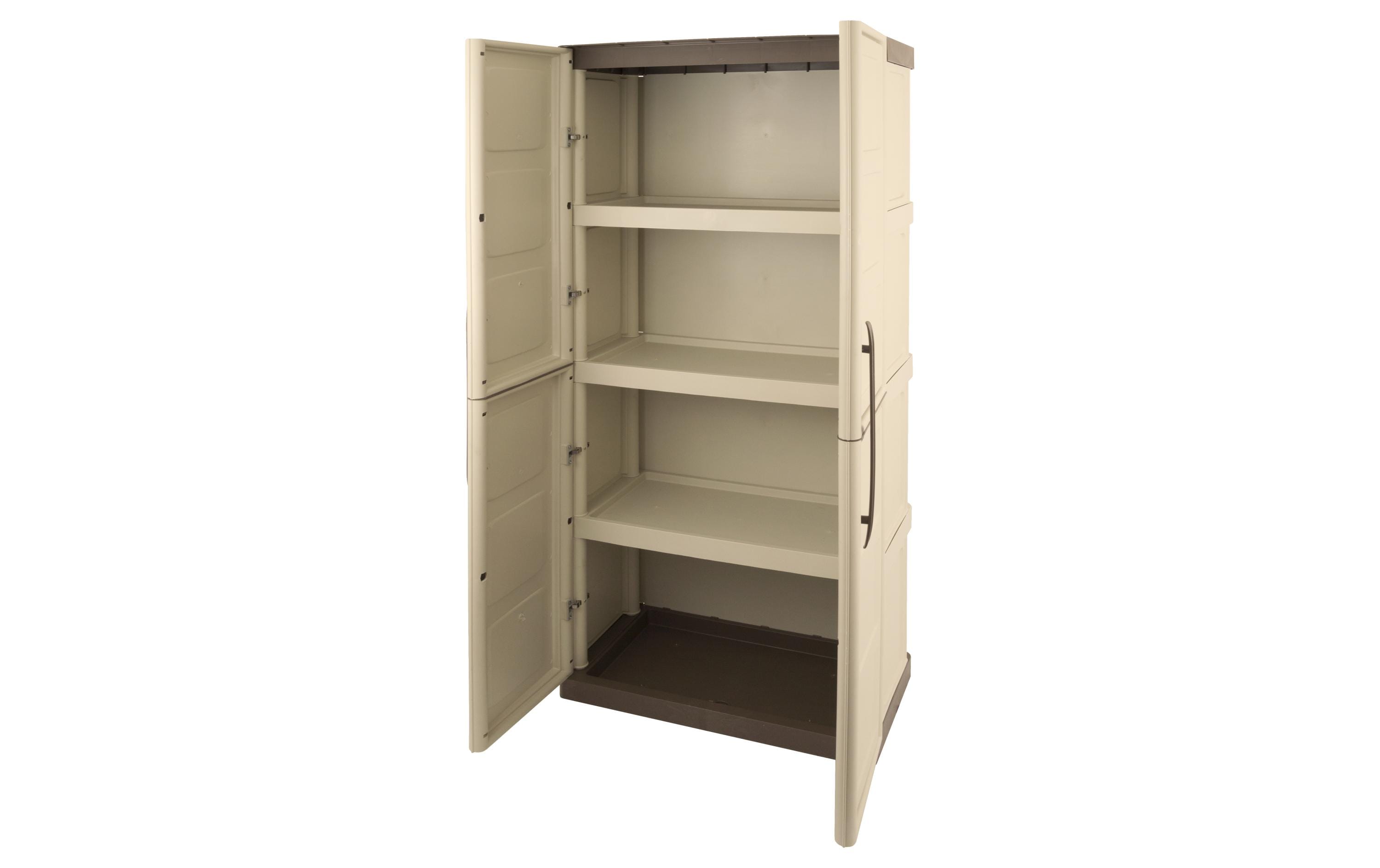 Art Plast Gartenschrank Taupe/Elfenbein