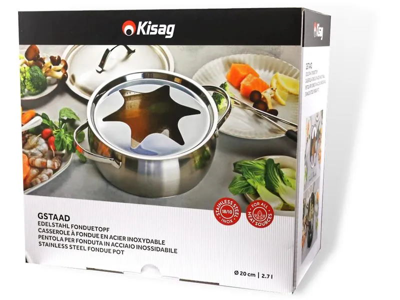 Kisag Fondue-Topf Gstaad Silber Kisag Fondue-Topf Gstaad Silber