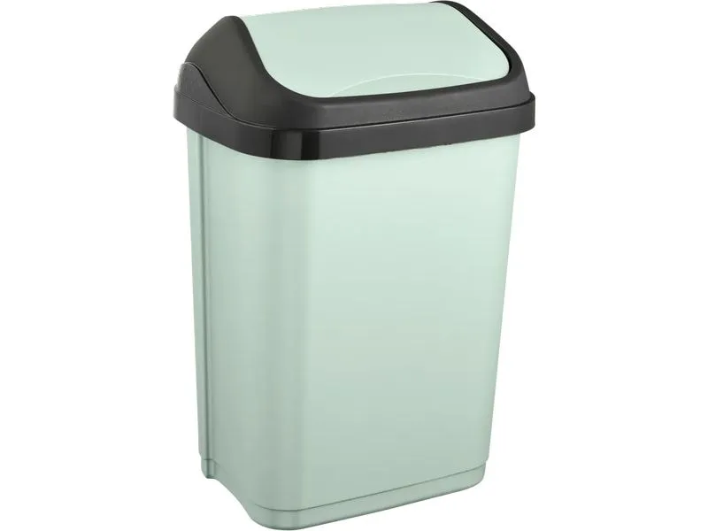 keeeper Abfalleimer Swantje 10 l, Schwingdeckel, soft green