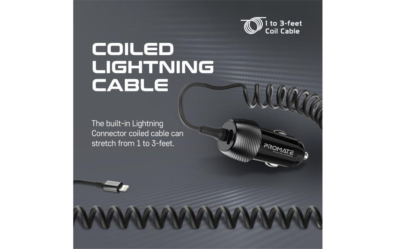Promate Autoladegerät PowerDrive-33PDI QC3.0, Car Charger