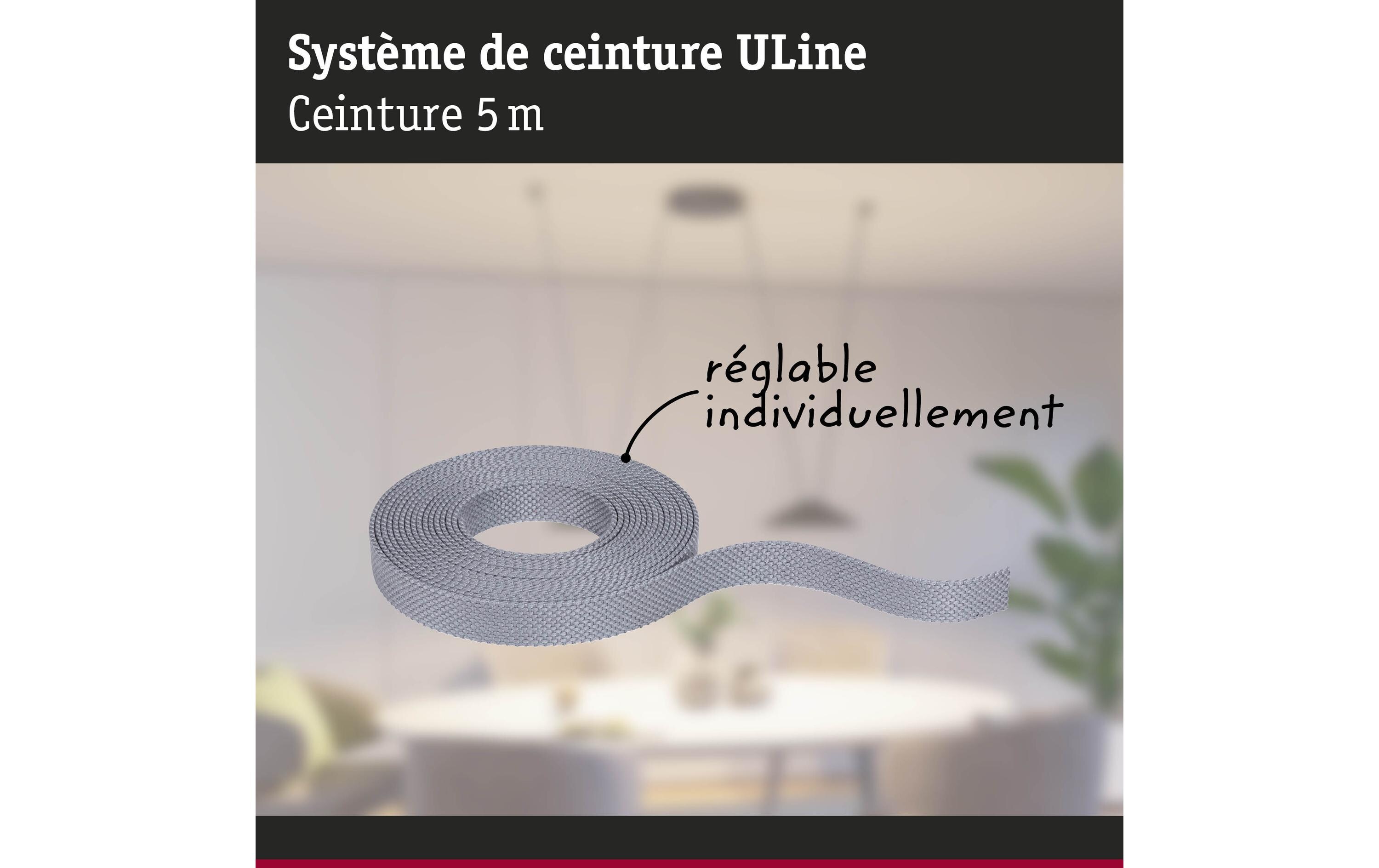 Paulmann Gurt ULine 5 m, Dacron, Grau