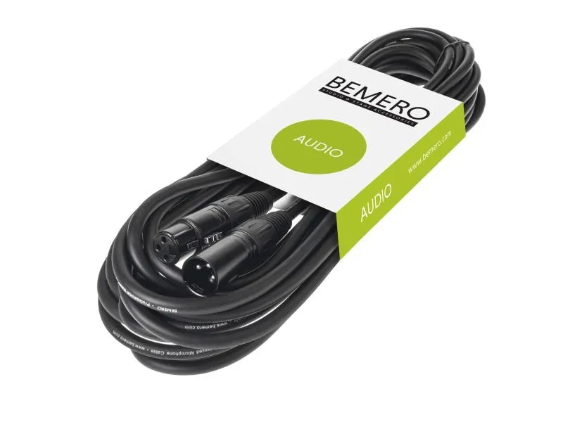 Bemero XLR-Kabel XLRf XLRm symmetrisch 20 m, Schwarz Bemero XLR-Kabel XLRf XLRm symmetrisch 20 m, Schwarz