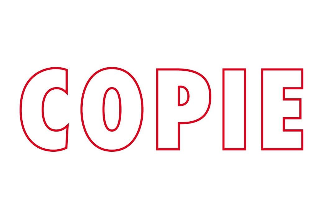 Colop Wort- und Datumsstempel Green Line «COPIE», Rot