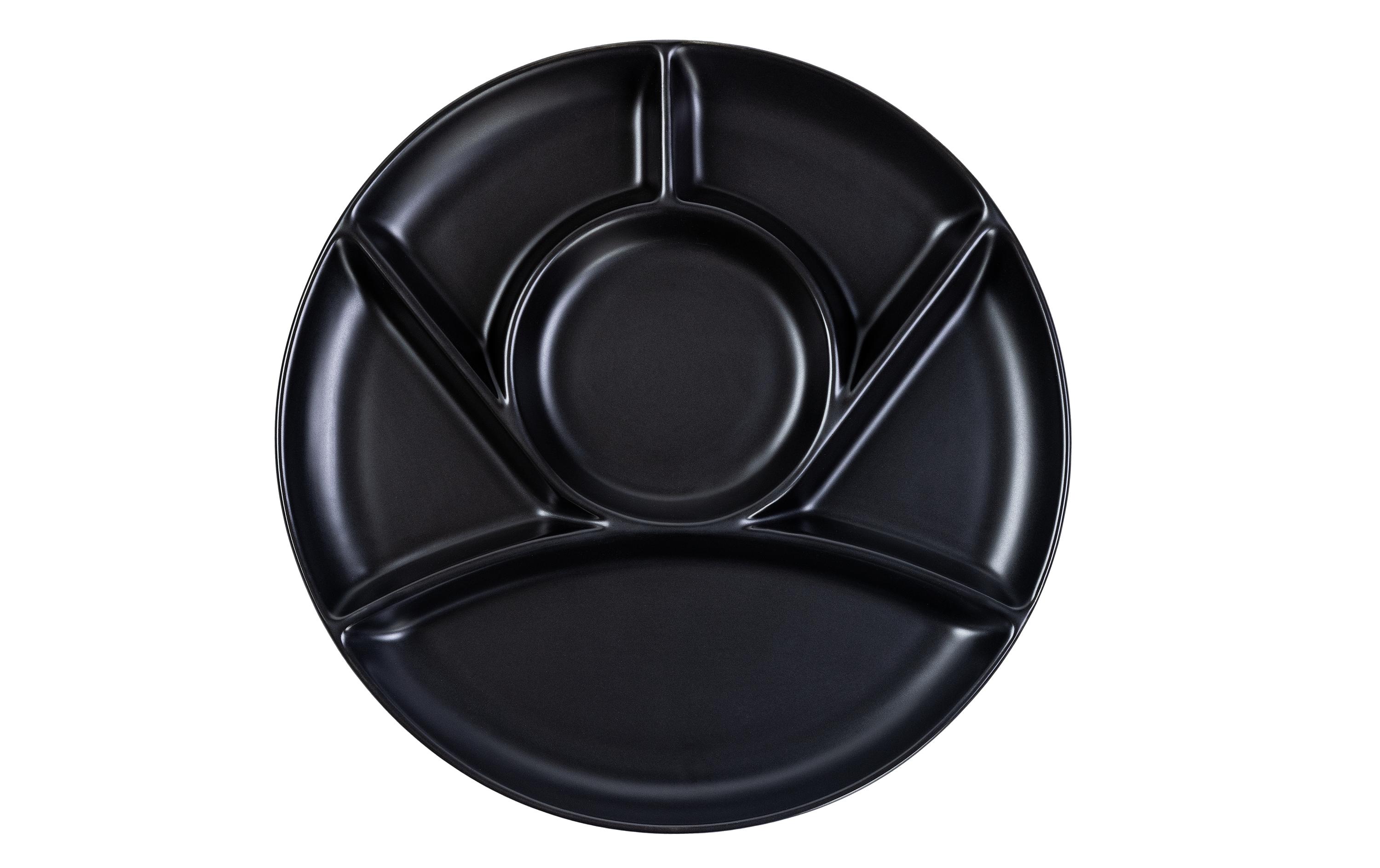 COCON Fondueteller 6 Stück Schwarz matt