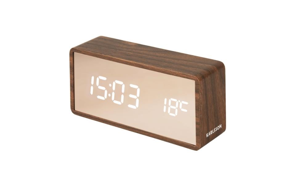 KARLSSON Digitalwecker Copper Braun