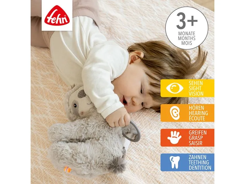 fehn Kinderwagenspielzeug Activity-Faultier, Grau/Beige