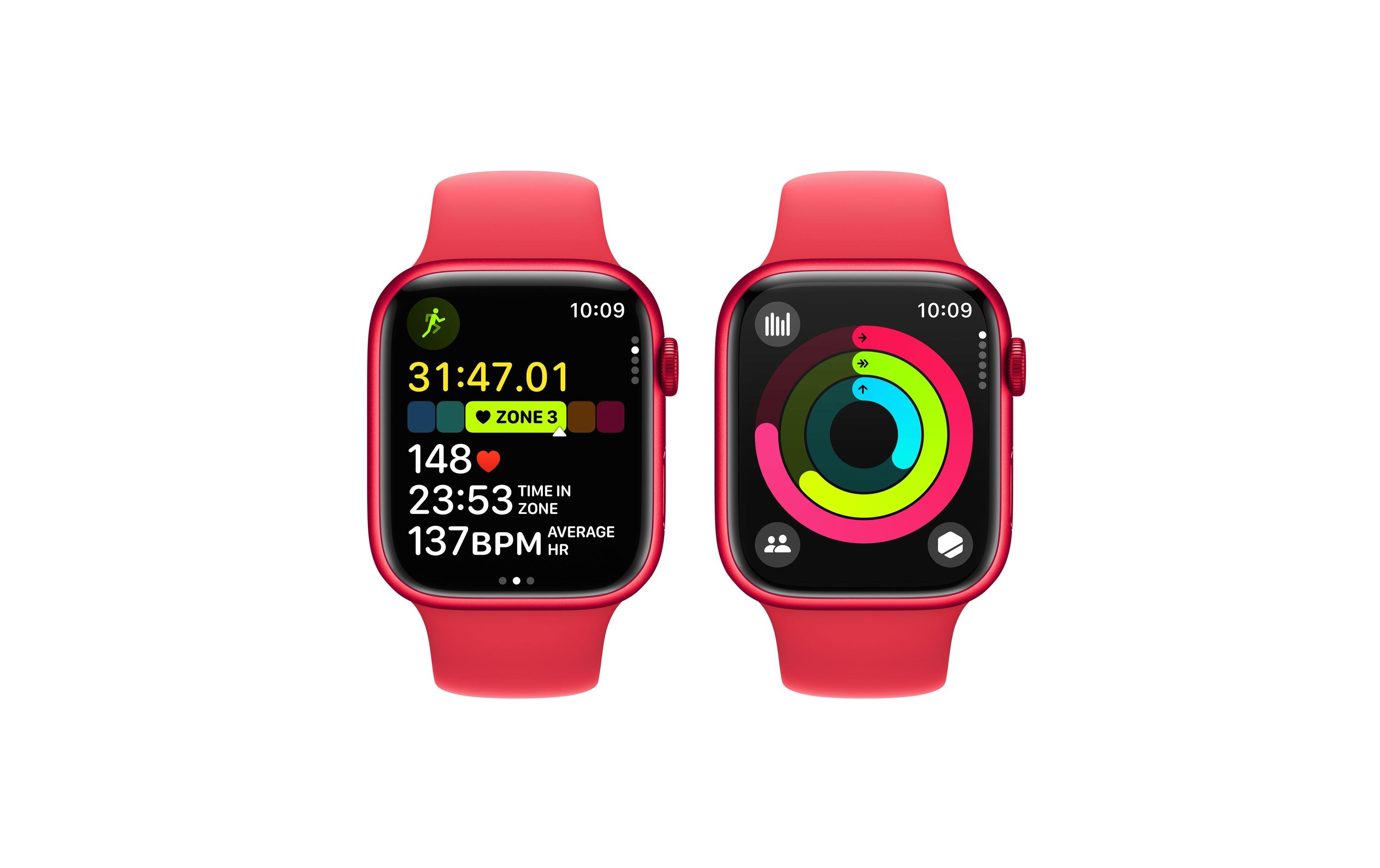 Apple Watch Series 9 45 mm LTE Alu (Product)Red Sport M/L