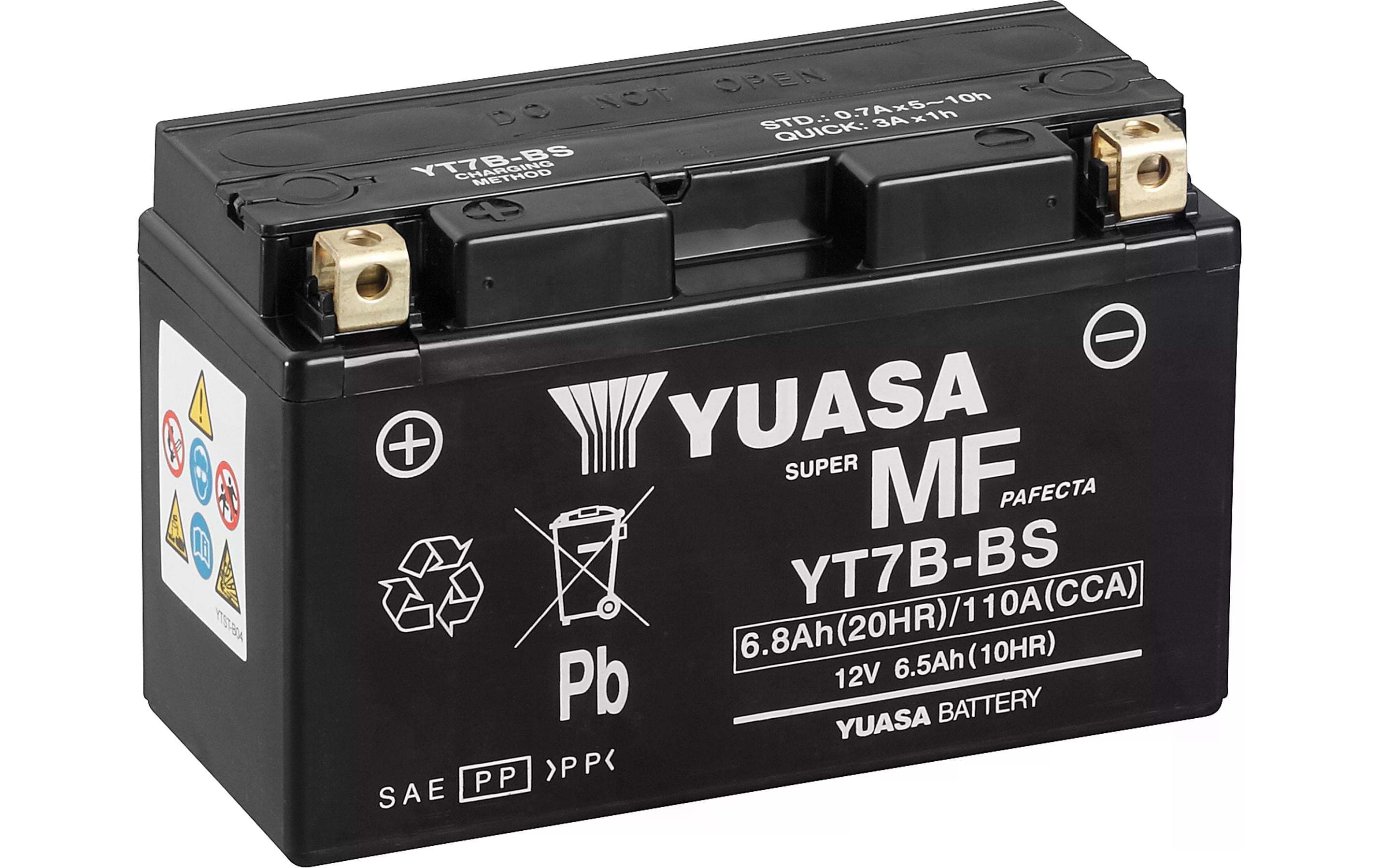 YUASA Motorradbatterie AGM 12V/6.8Ah/110A