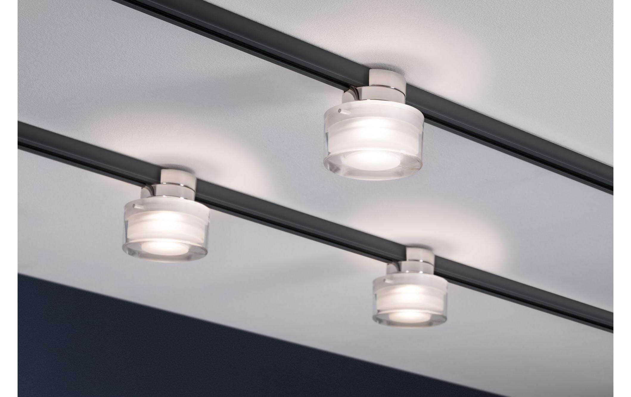 Paulmann LED Schienenspot URail Topa Dot, 5.2 W, 2700 K, Chrom/ Klar