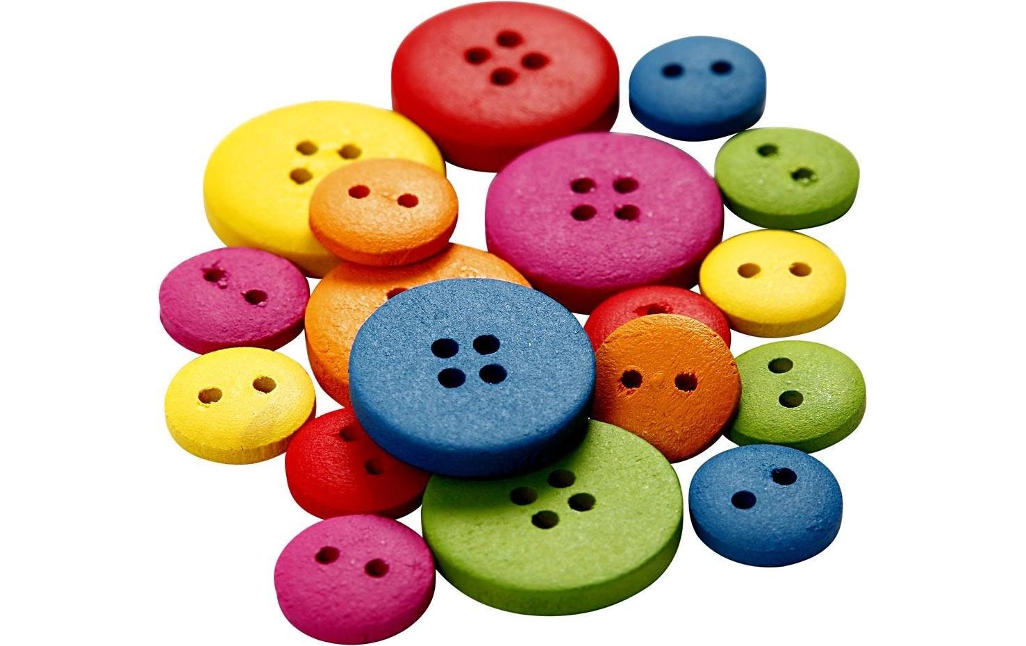 Creativ Company Knöpfe-Mix 12-20 mm, Mehrfarbig, 360 Stück