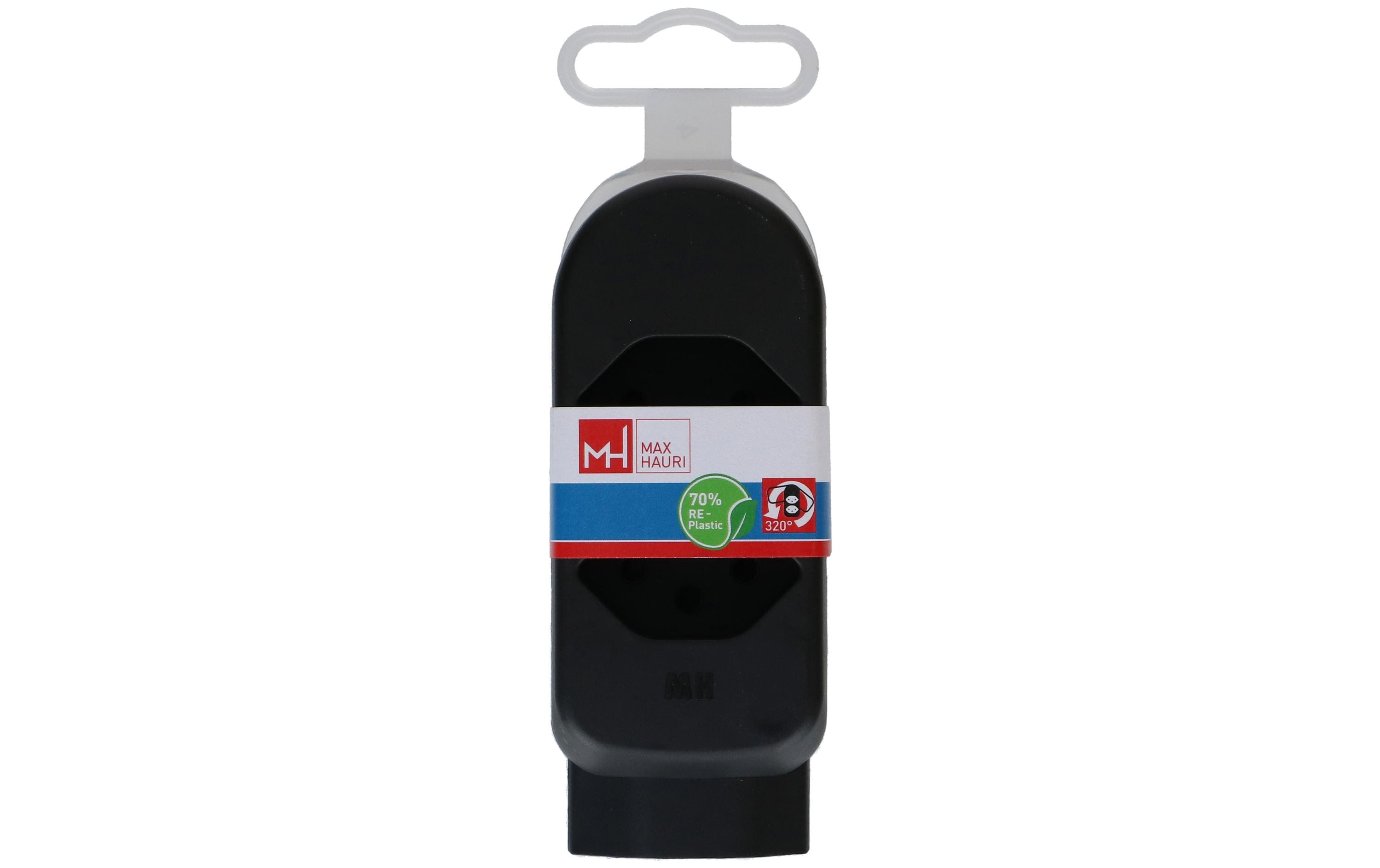 Max Hauri Abzweigstecker ADAPT 2+1x Typ 13 drehbar Green+Fair