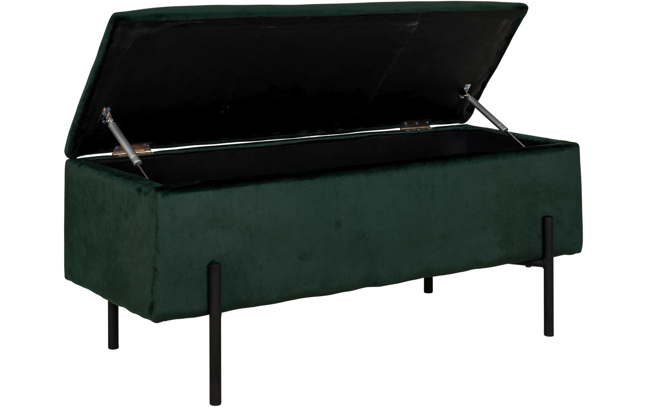 House Nordic Sitztruhe Watford 36.5 x 95 x 46 cm, Dunkelgrün