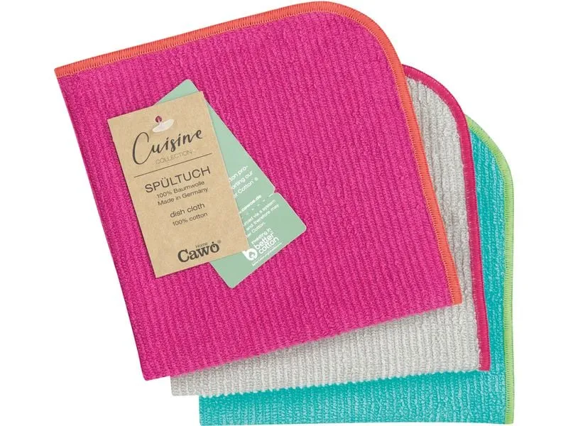 Cawö Abwaschlappen Trio 30 x 30 cm, 3 Stück, Pink/Türkis Cawö Abwaschlappen Trio 30 x 30 cm, 3 Stück, Pink/Türkis