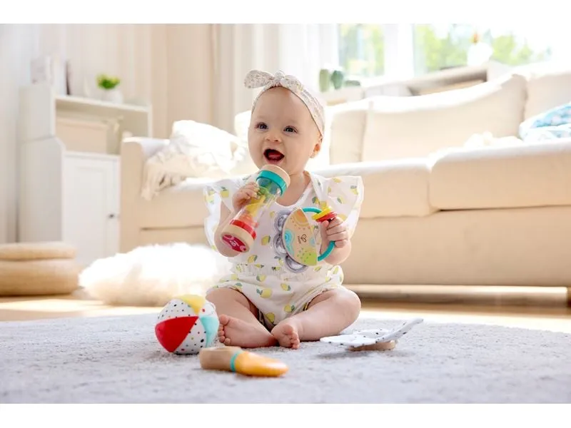 Hape Musikspielzeug 5-in-1-Baby-Sensorik-Set 5-tlg Hape Musikspielzeug 5-in-1-Baby-Sensorik-Set 5-tlg