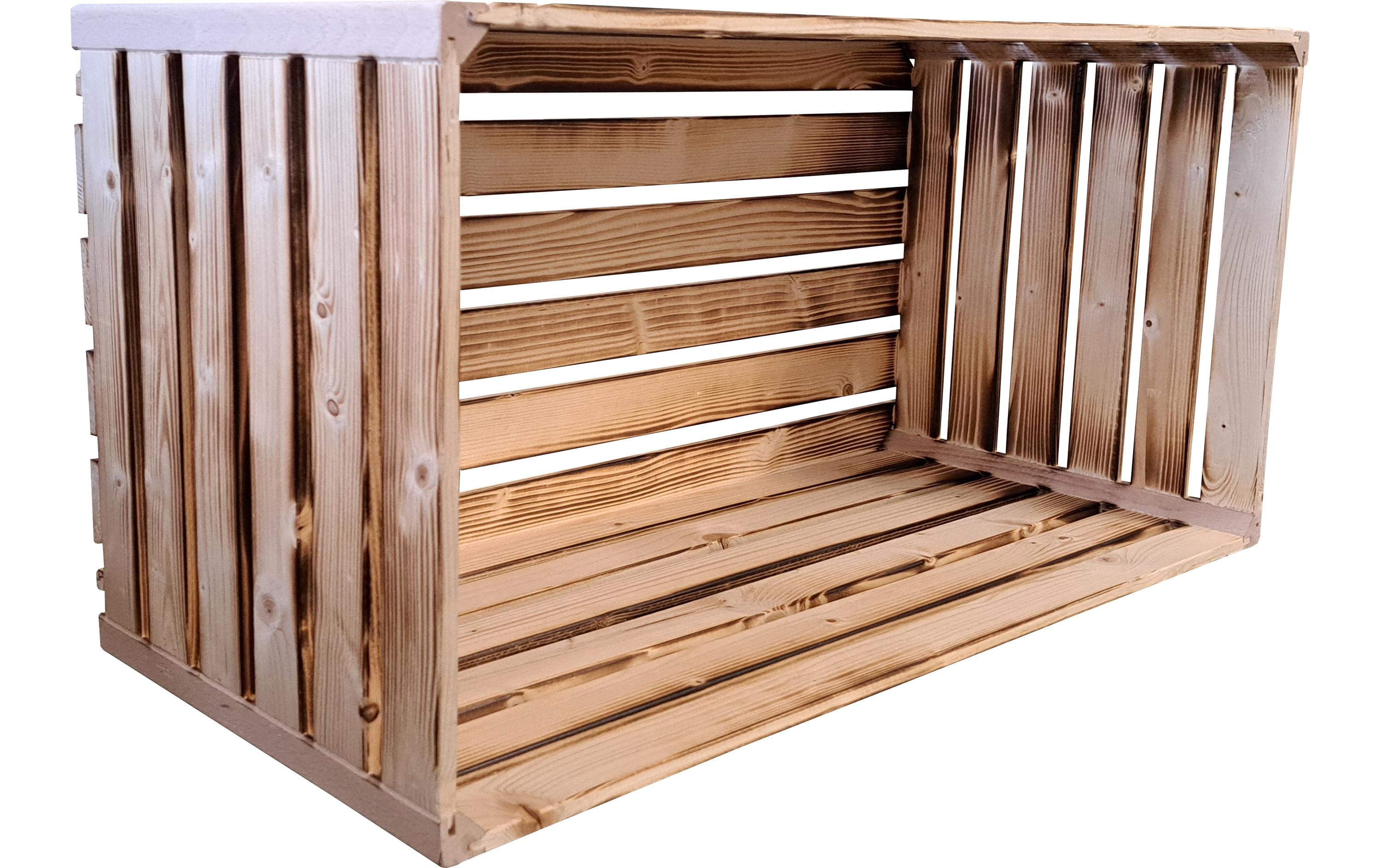 Holz Zollhaus Holzharasse geflammt, 23.3 x 35 x 32 cm