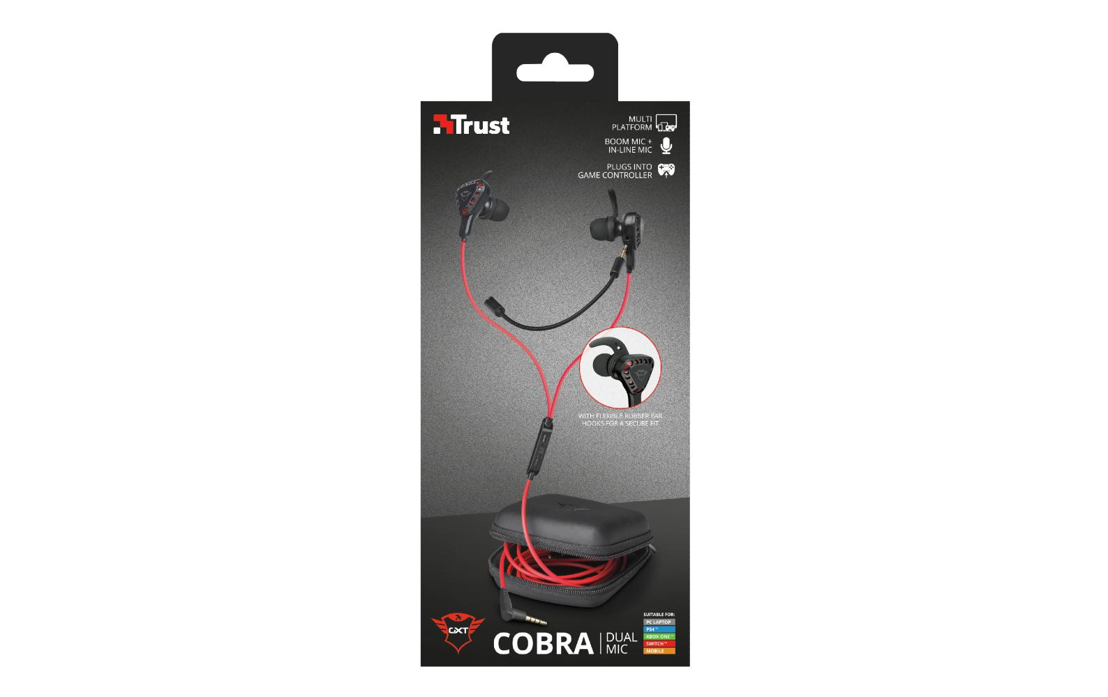 Trust Headset GXT 408 Cobra Rot/Schwarz