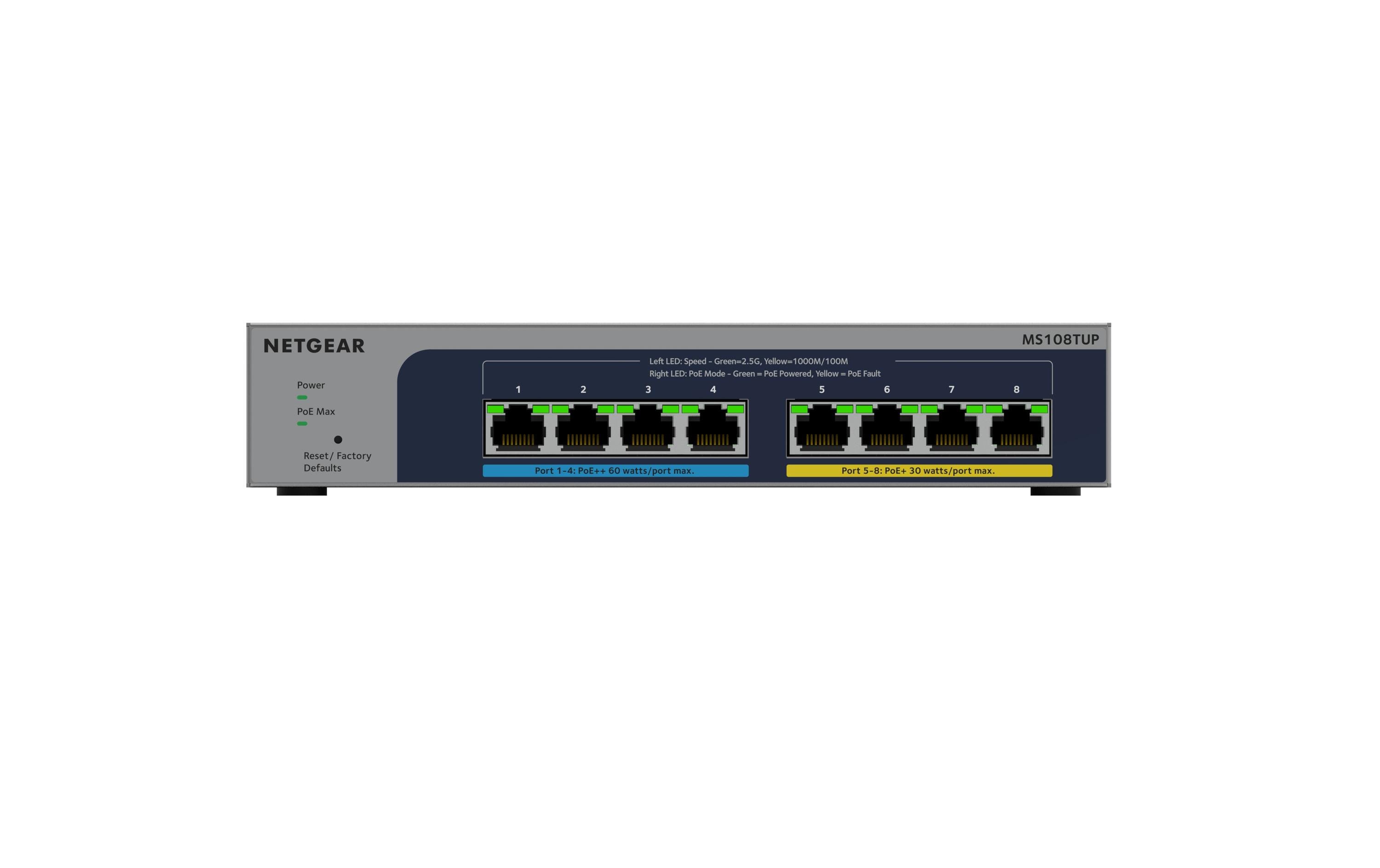 Netgear PoE++ Switch MS108TUP 8 Port Netgear PoE++ Switch MS108TUP 8 Port