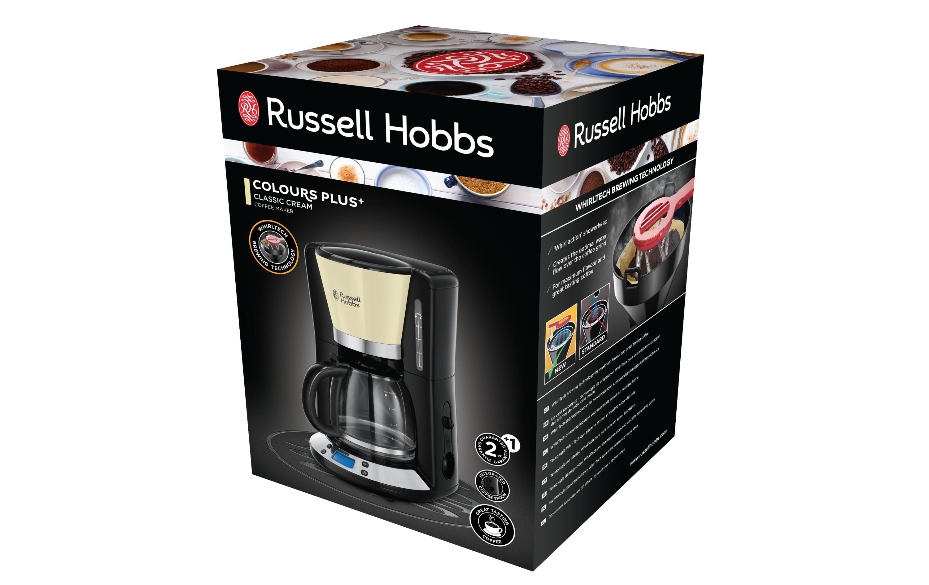 Russell Hobbs Filterkaffeemaschine Colours Plus Crème/Schwarz