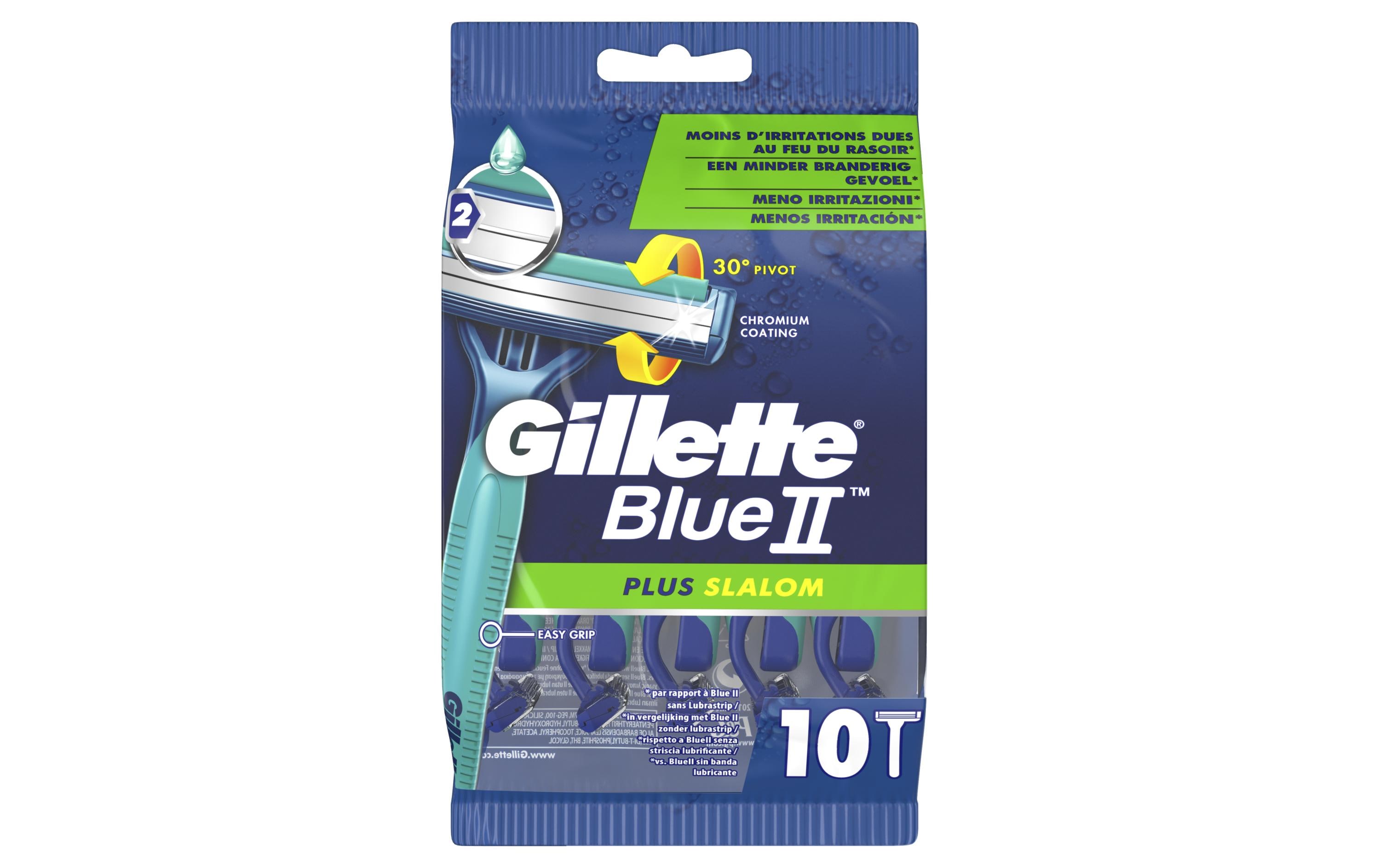 Gillette Einwegrasierer Blue II Plus Slalom 10 Stück