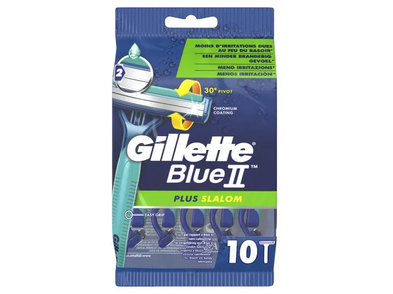 Gillette Einwegrasierer Blue II Plus Slalom 10 Stück