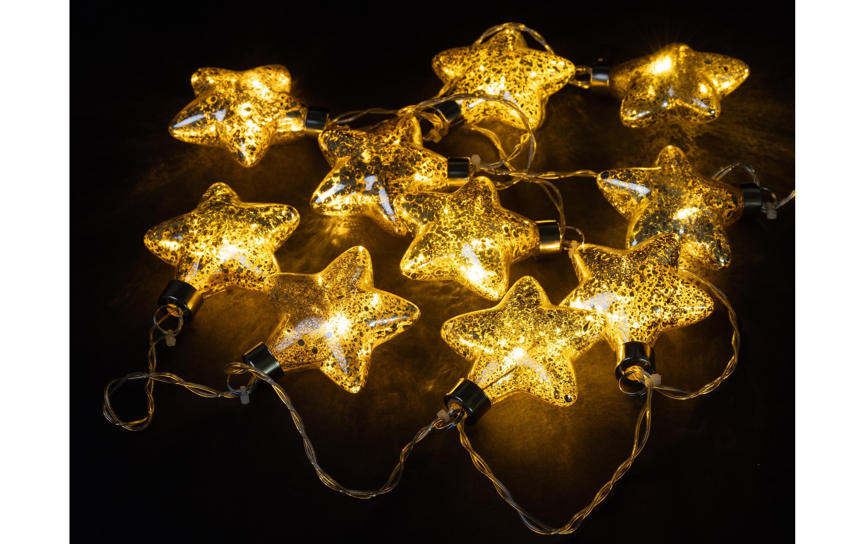 COCON LED-Lichterkette Glasstern, 180 cm