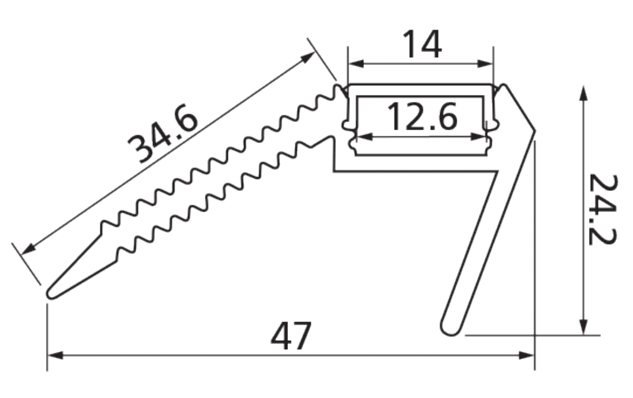 Eglo Professional Treppenaufbauprofil RAVELO 47 mm Opal, Aluminium, 2 m Eglo Professional Treppenaufbauprofil RAVELO 47 mm Opal, Aluminium, 2 m