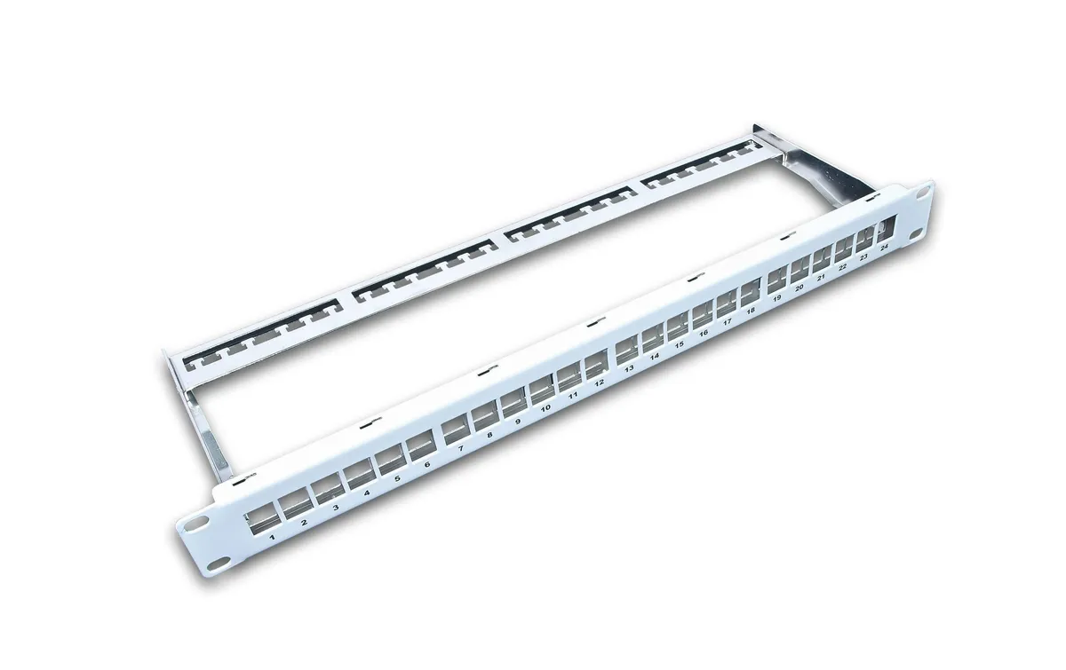 Wirewin Patchpanel 24 Port, Keystone, 1HE 19-Rack Grau Wirewin Patchpanel 24 Port, Keystone, 1HE 19-Rack Grau
