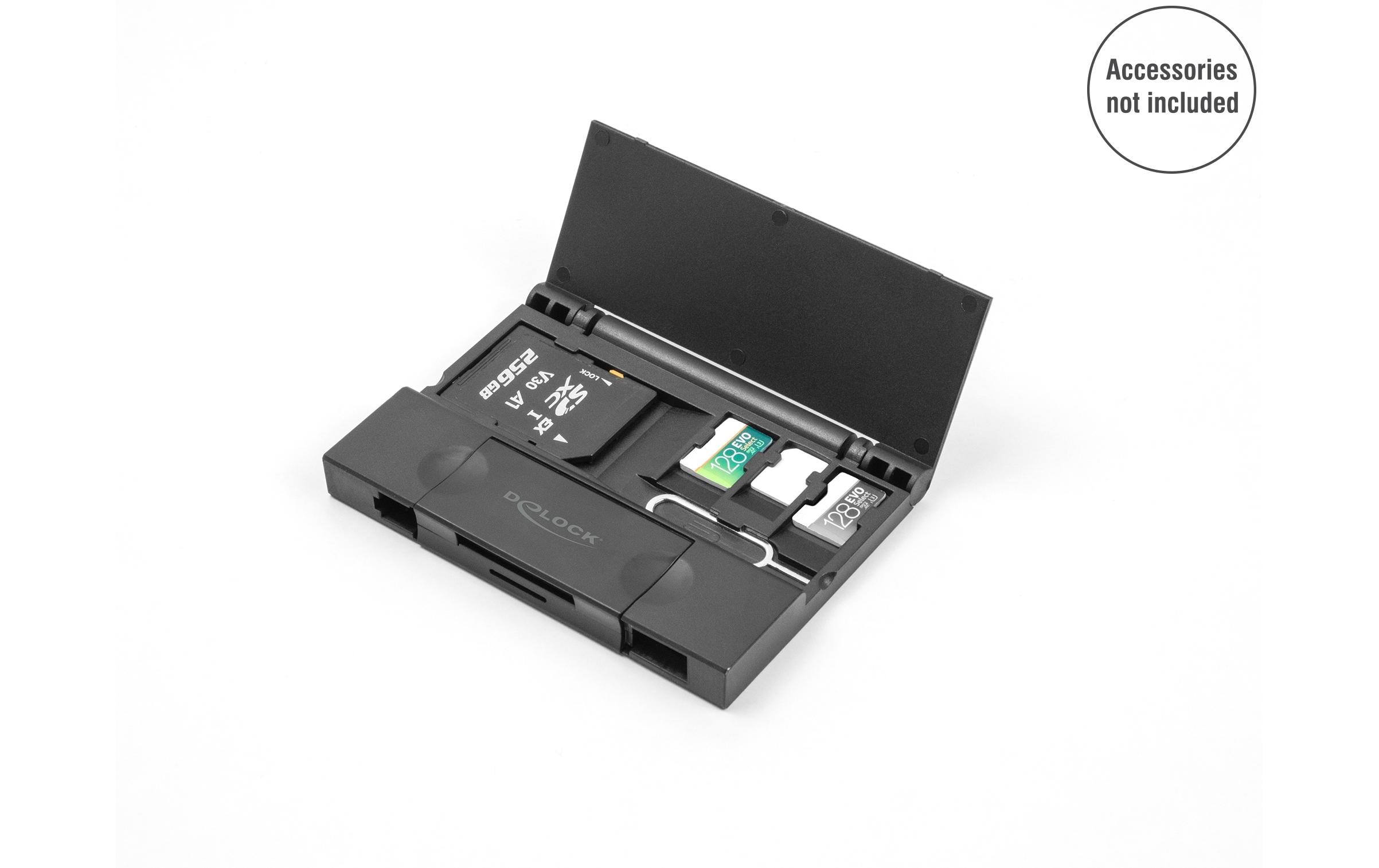 Delock Card Reader Extern USB-C / A 5 Gbps für SD und Micro SD