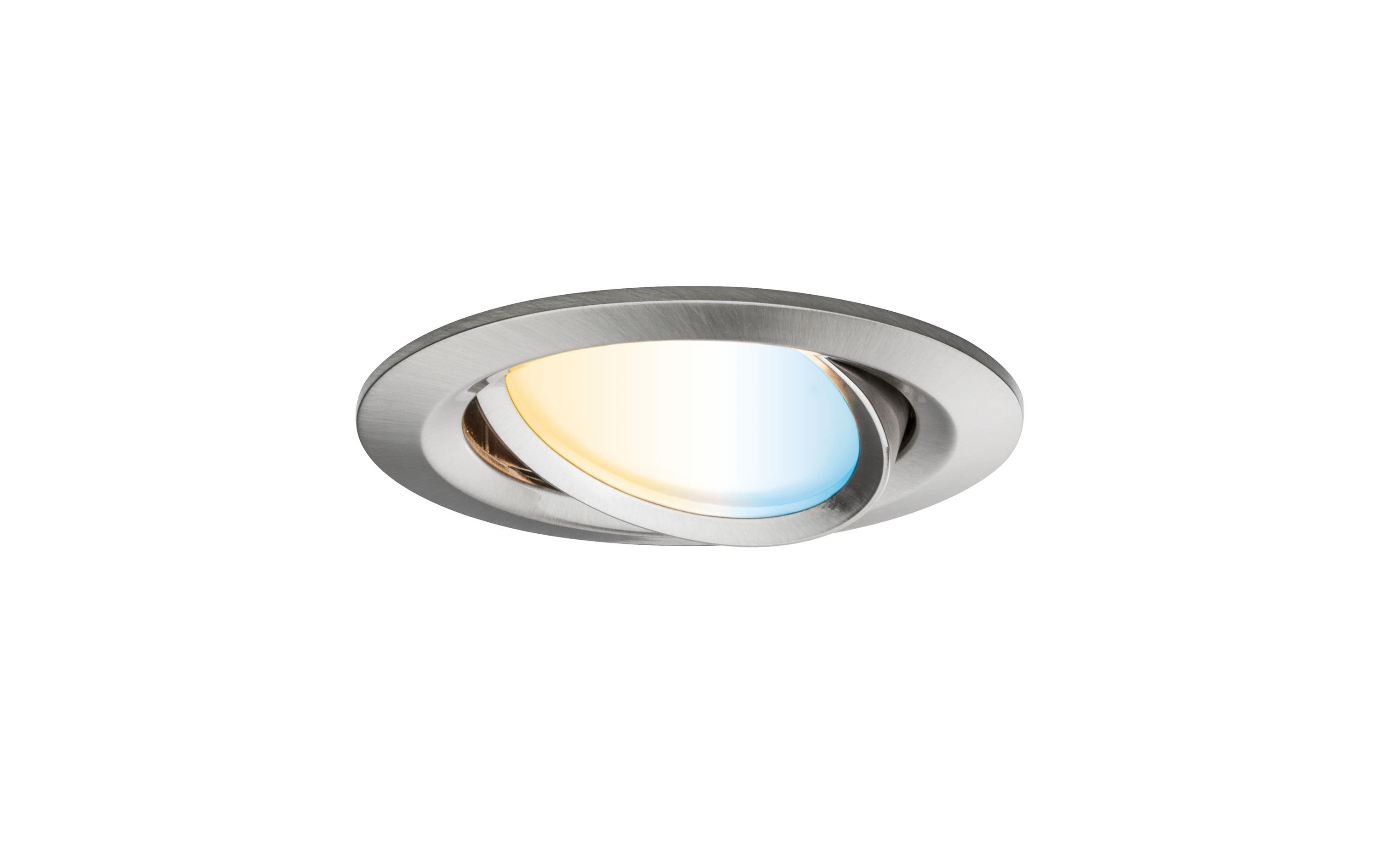 Paulmann Einbauspot Nova Plus Set, 3 x 6 W, 2700- 6500 K, Eisen