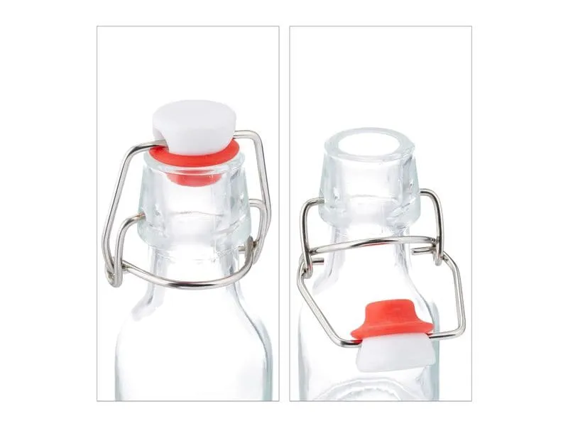 relaxdays Fermentationsglas mit Bügelverschluss 30 Stück, 50 ml