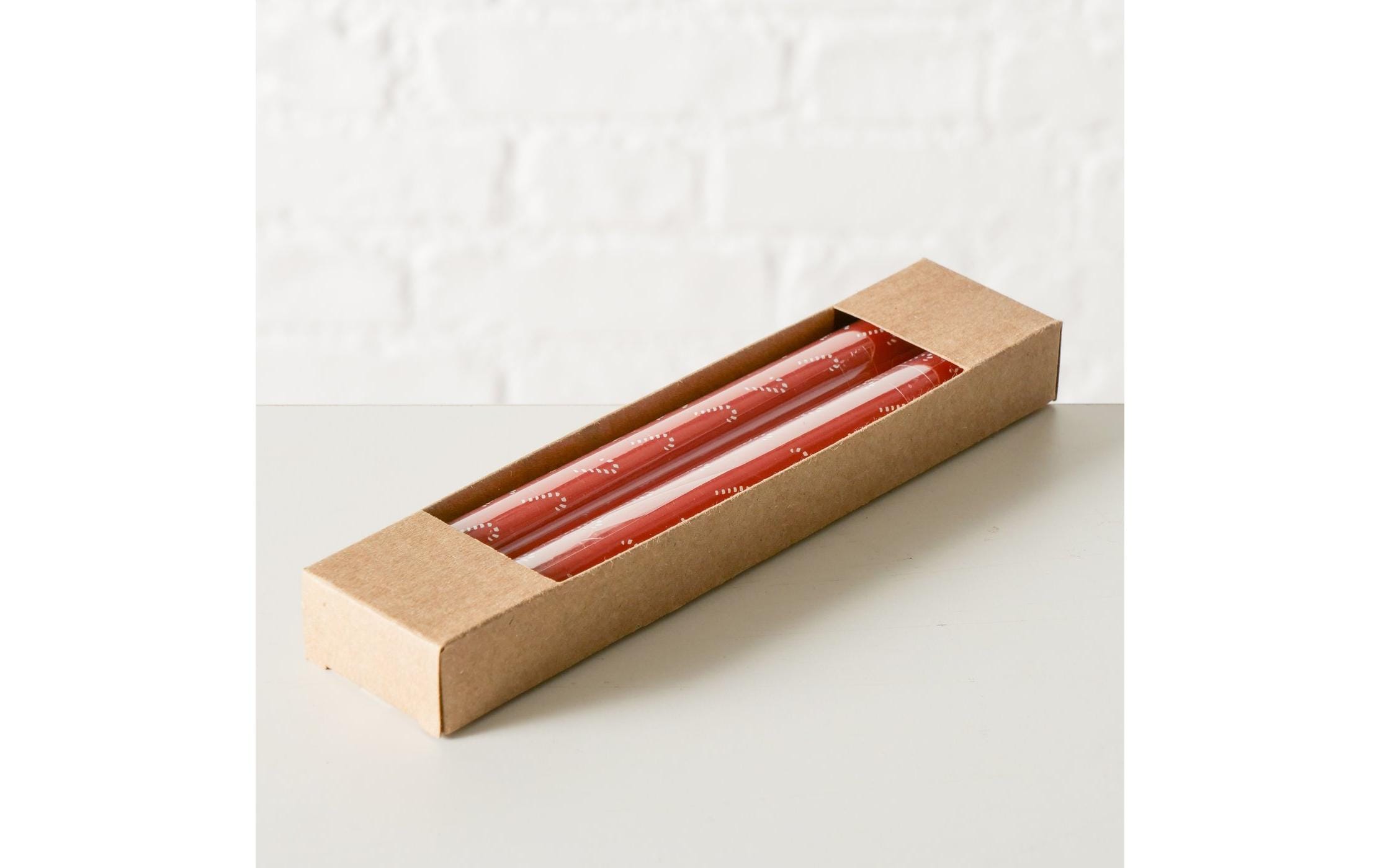 Boltze Weihnachtskerze Candise 2-teilig, Rot