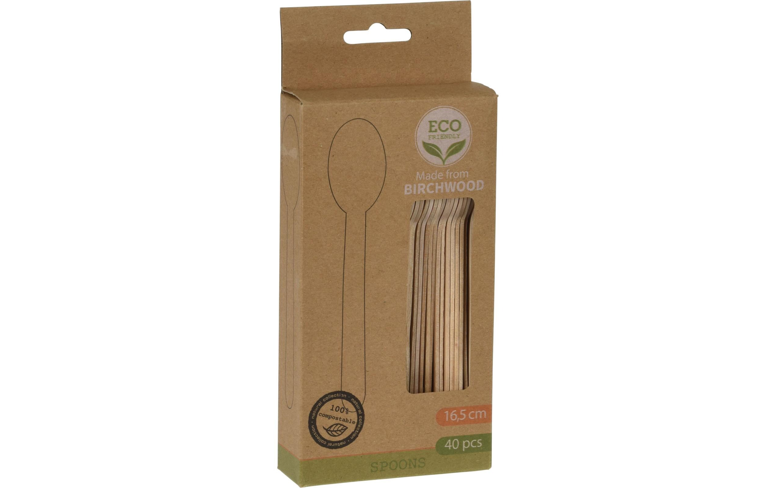 FURBER Einweg-Löffel 40 Stück, Braun