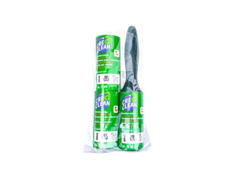 CreaClean Kleiderroller 1 Griff + 3 Ersatzrollen