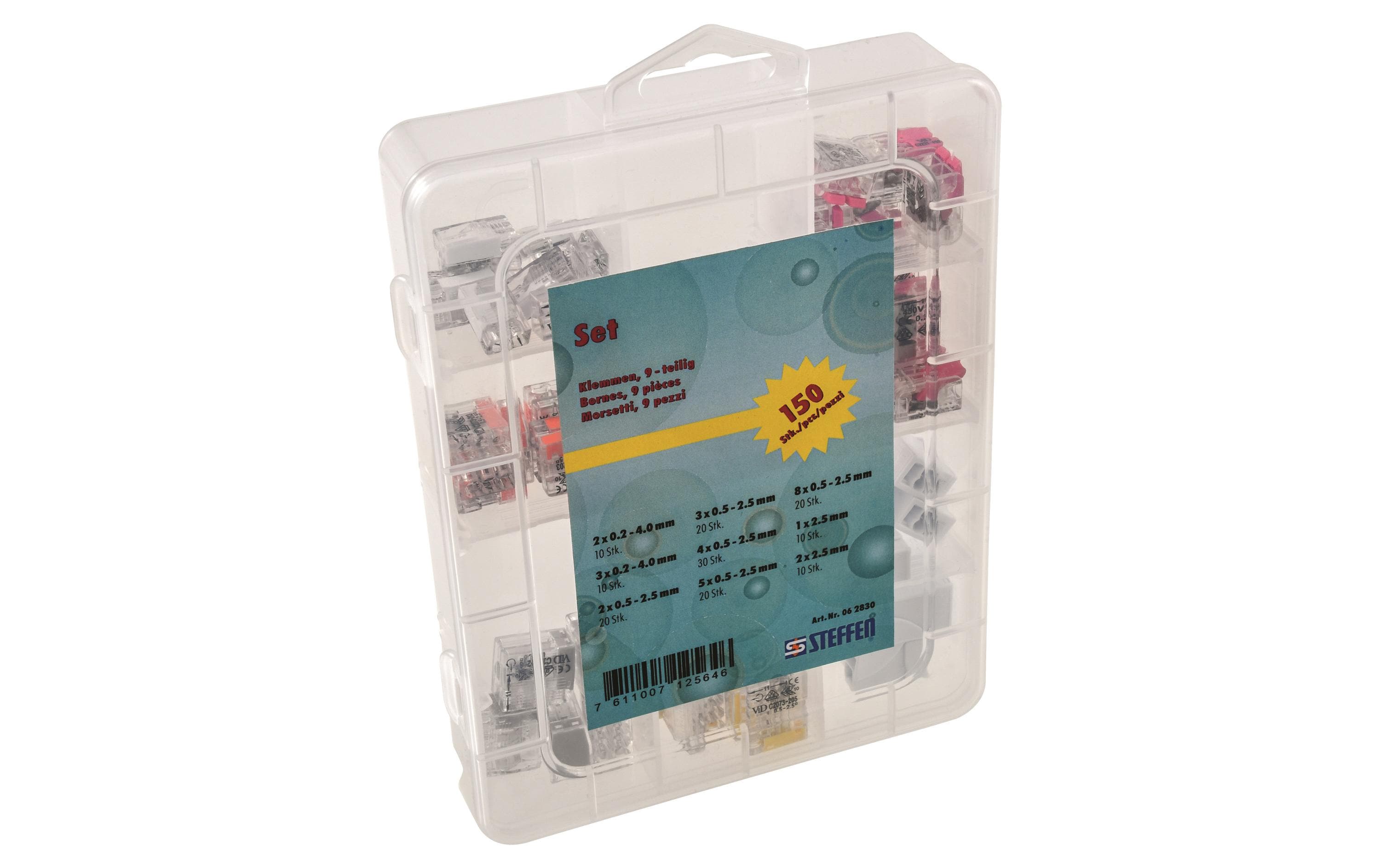 STEFFEN Steckklemme 9-teilig, 150 Stück STEFFEN Steckklemme 9-teilig, 150 Stück