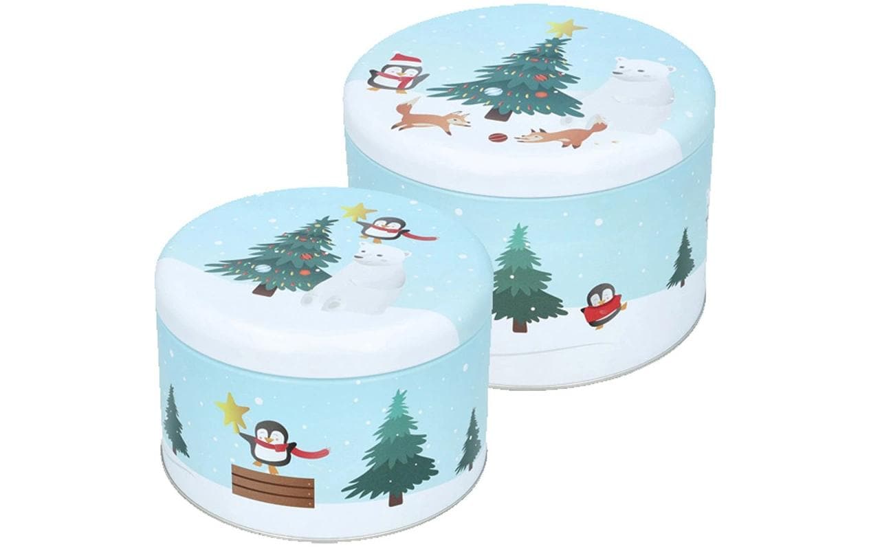 RBV Birkmann Guetzli-Dose Christmas Decoration 2-teilig, LØ15 cm,XLØ18 cm