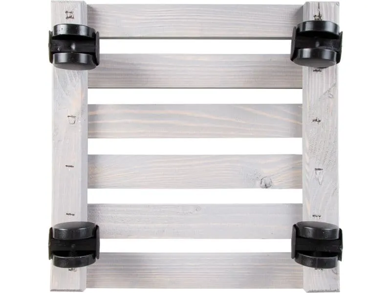 Esschert Design Rolleruntersetzer Quadratisch L Grau/Schwarz
