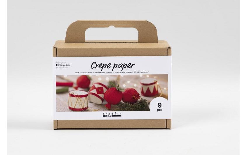 Creativ Company Bastelset Weihnachtskugeln Krepppapier