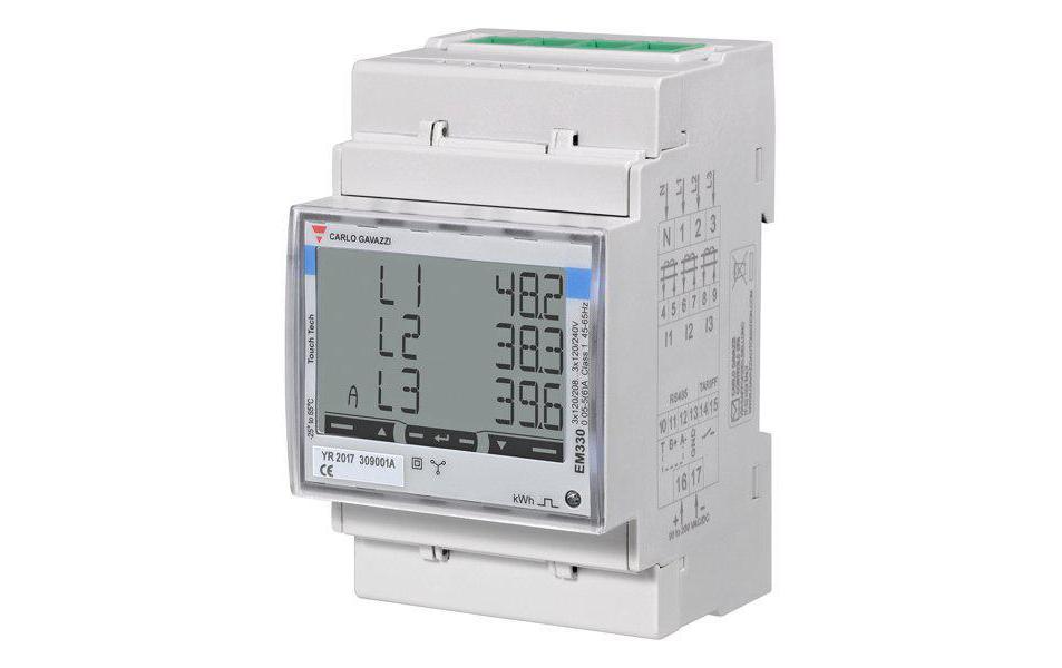 Carlo Gavazzi Dreiphasen-Energiezähler EM330 Wandleranschluss MID Carlo Gavazzi Dreiphasen-Energiezähler EM330 Wandleranschluss MID